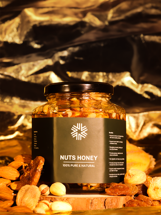 Gold Nuts Honey Jar